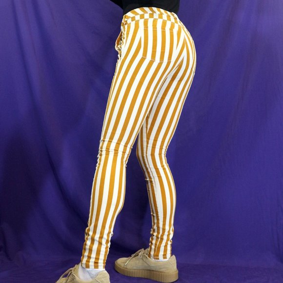 Scotch & Soda Mustard Striped Pants - Picture 3 of 4